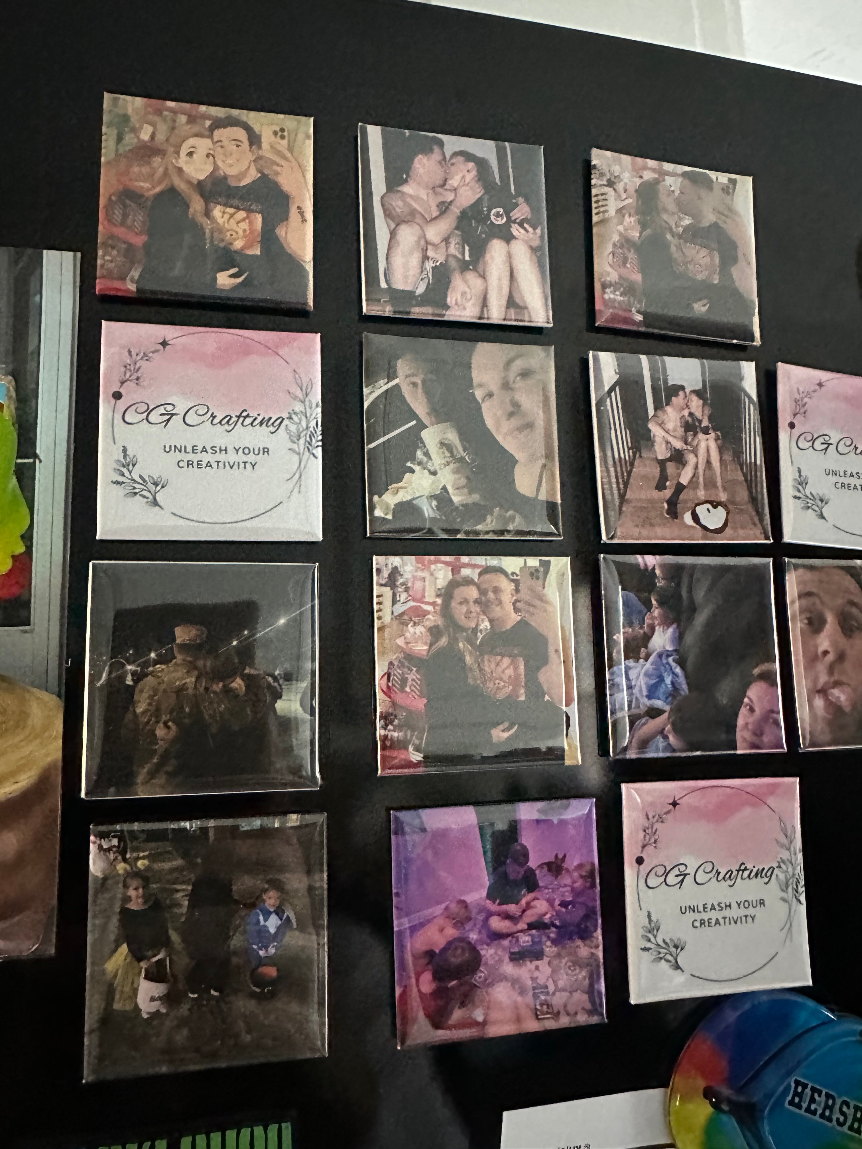 Custom Personalized Fridge Photo Magnets 2x2"