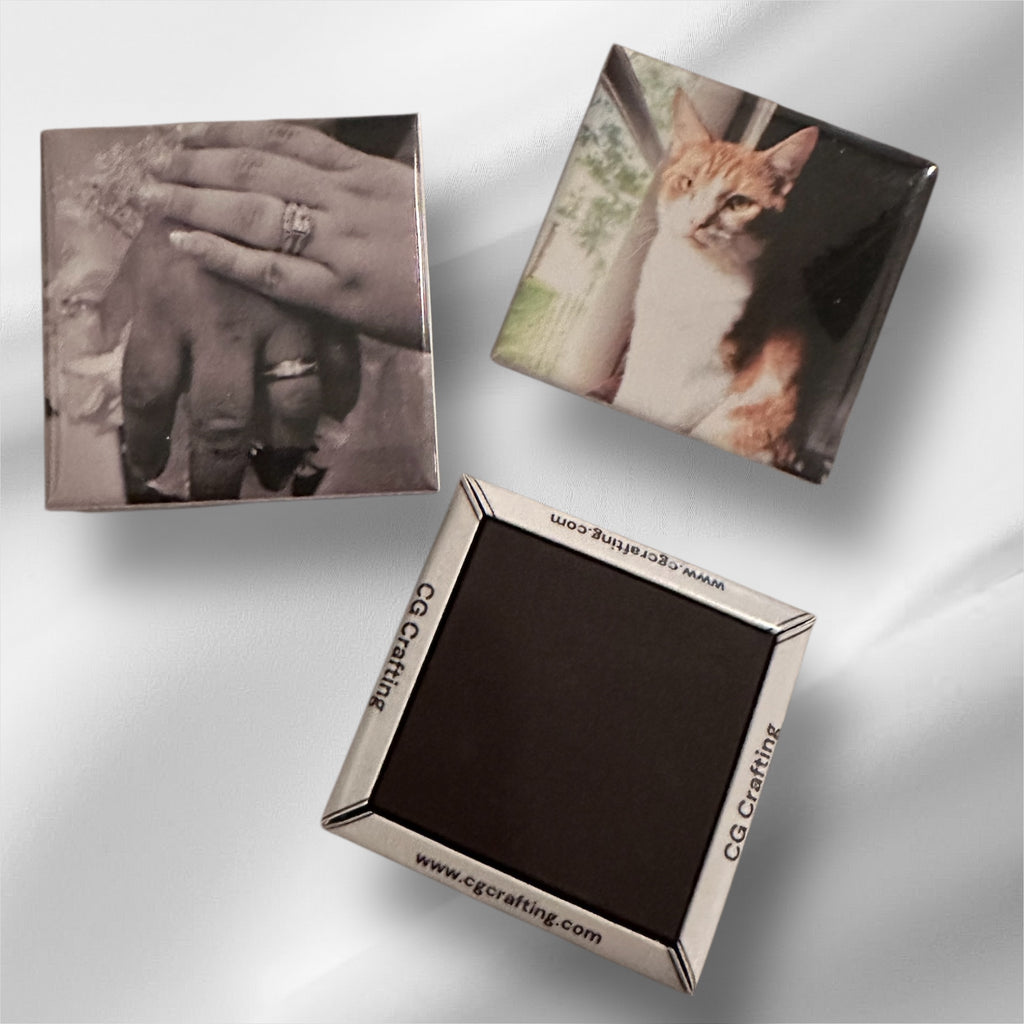 Custom Personalized Fridge Photo Magnets 2x2" with Frame